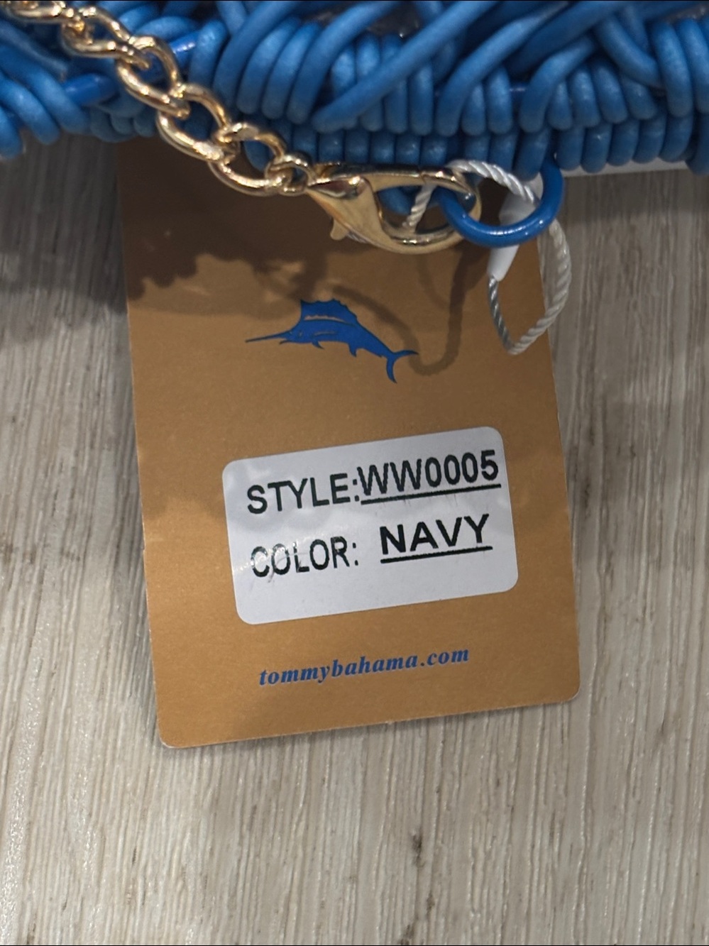 NWT Tommy Bahama blue Wicker Whale crossbody/ Handbag - Picture 4 of 5